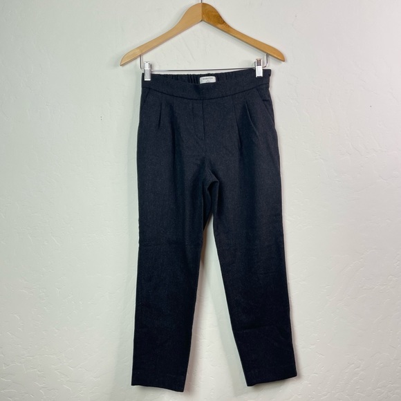 Aritzia Babaton Cohen Wool Cashmere Pleated Slim Straight Trouser Pants Size 2 - Picture 3 of 16